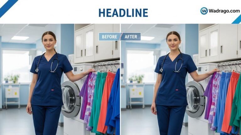 Fade-resistant scrubs comparison chart showing the top 10 brands with ratings and prices for nurses