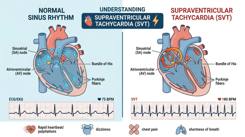 Supraventricular Tachycardia ECG infographics